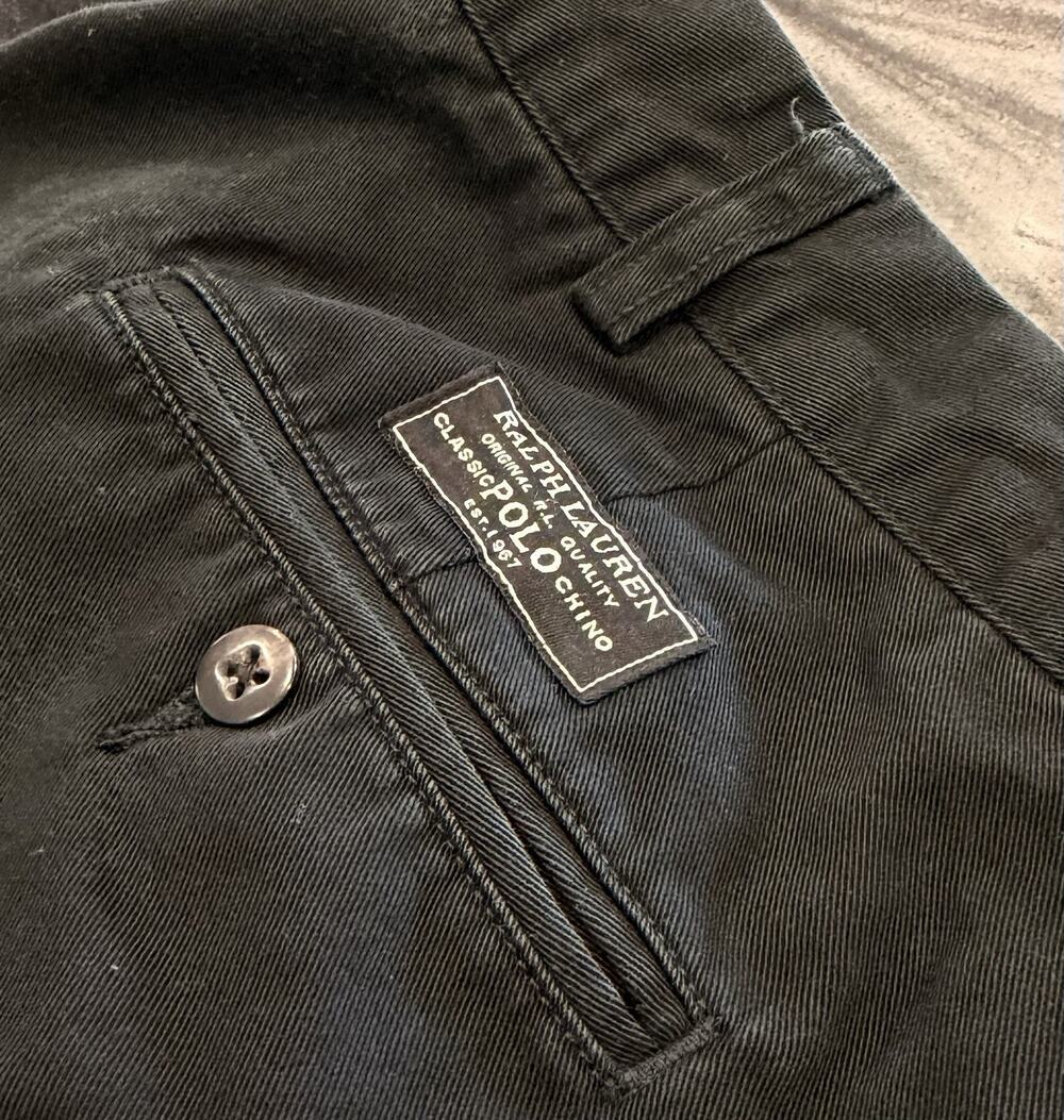 Vintage Polo Ralph Lauren Classic Chino Black Pants Size 38x29
